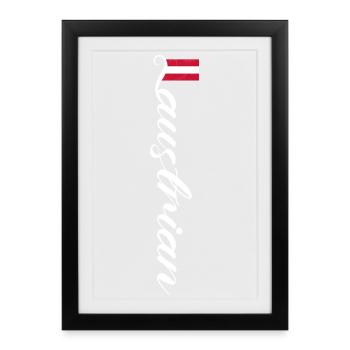 Austria - Framed poster (27 × 37 cm) - black - Front