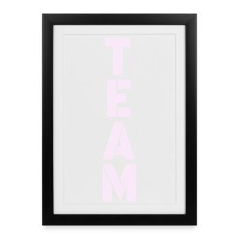 Team - Framed poster (27 × 37 cm) - black - Front
