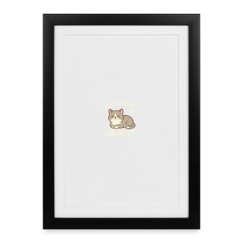 Purrrfect Cat Thinks I'm purrfect - Framed poster (27 × 37 cm) - black - Front