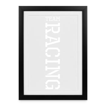 team racing tuning cars auto formula Symbol - Framed poster (27 × 37 cm) - black - Front