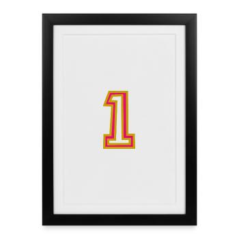 1. 1 year. 1st ANNIVERSARY. 1 YEAR ANNIVERSARY - Framed poster (27 × 37 cm) - black - Front