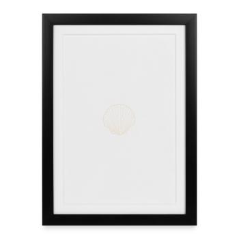Shell Rays Silhouette - Framed poster (27 × 37 cm) - black - Front