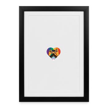 Pride Gaming Controller - Framed poster (27 × 37 cm) - black - Front