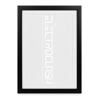 Electroclash Underground Club Logo - Framed poster (27 × 37 cm) - black - Front