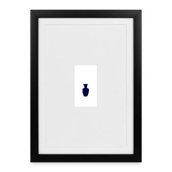 Midnight Blue Vase Silhouette - Framed poster (27 × 37 cm) - black - Front