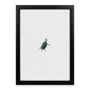 Turtle Crayon - Framed poster (27 × 37 cm) - black - Front