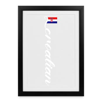 Croatie (Hrvatska) - Affiche encadrée (27 × 37 cm) - noir - Devant