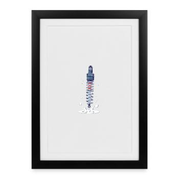 Cartoon Shock Absorber - Framed poster (27 × 37 cm) - black - Front