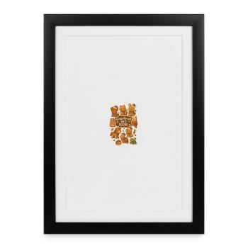 Équipe vétérinaire en pain d’épices - Affiche encadrée (27 × 37 cm) - noir - Devant