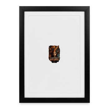 Chaos im Kopf. Feuer im Herzen - Gerahmtes Poster (27 × 37 cm) - Schwarz - Vorne