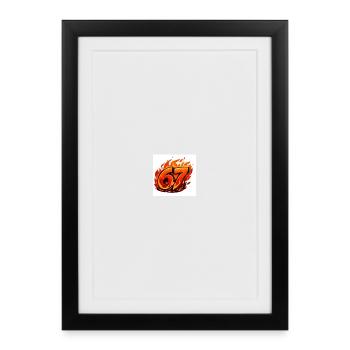 Fire Logo67 - Affiche encadrée (27 × 37 cm) - noir - Devant