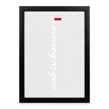 Monaco - Affiche encadrée (27 × 37 cm) - noir - Devant