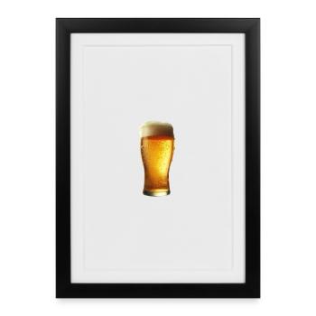An ice-cold beer - Framed poster (27 × 37 cm) - black - Front