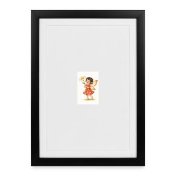 Daisy Fee mit Blume - Gerahmtes Poster (27 × 37 cm) - Schwarz - Vorne