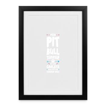 pit dog saying - Framed poster (27 × 37 cm) - black - Front