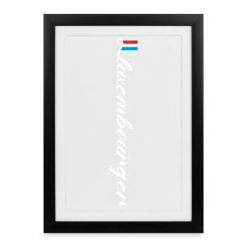 Luxembourg - Framed poster (27 × 37 cm) - black - Front