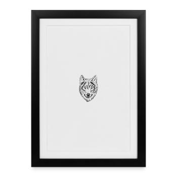 Wolfenkopf Line Drawing - Framed poster (27 × 37 cm) - black - Front