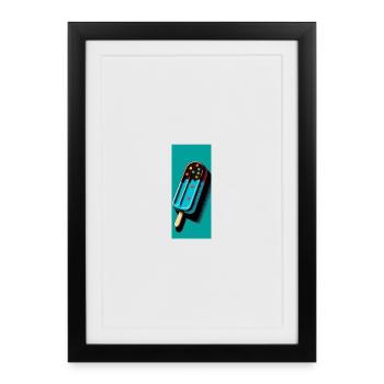 Glace sur le Style Popsicle Pop Art I - Affiche encadrée (27 × 37 cm) - noir - Devant