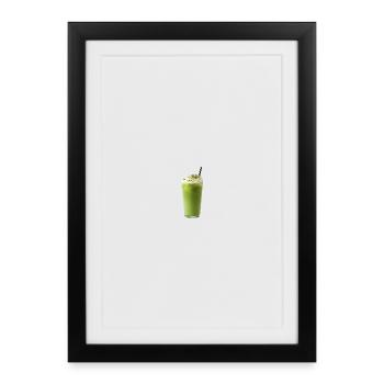 Iced Matcha Latte - Framed poster (27 × 37 cm) - black - Front