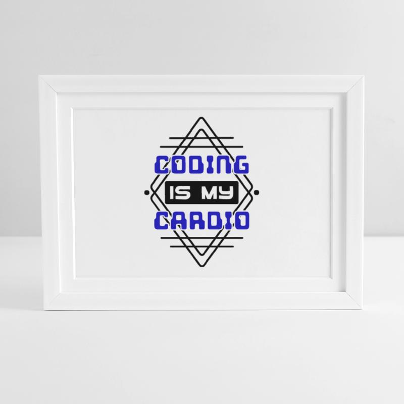 Cool Saying Développeur Coden Programmeur Code Affiche encadrée (37 × 27 cm)
