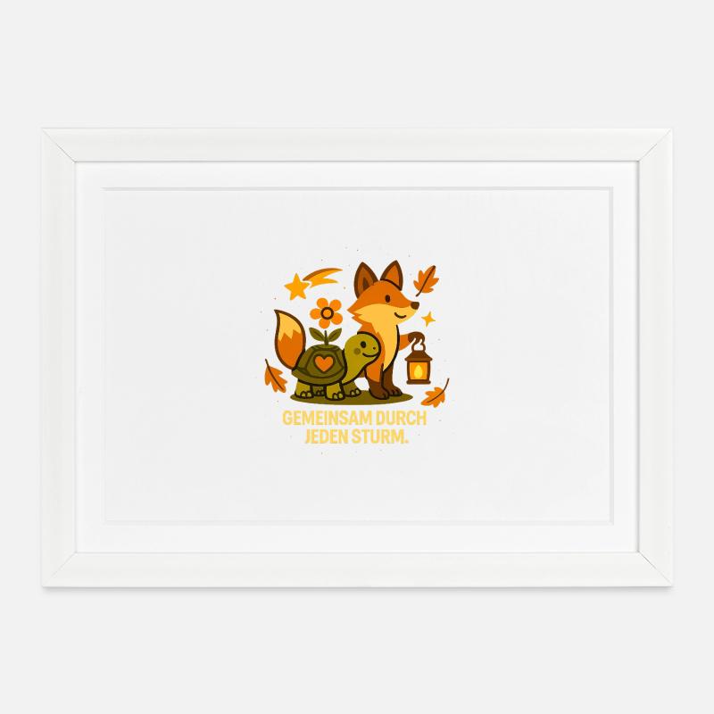 Gemeinsam_dur_jeden_Strum - Affiche encadrée (37 × 27 cm) - blanc