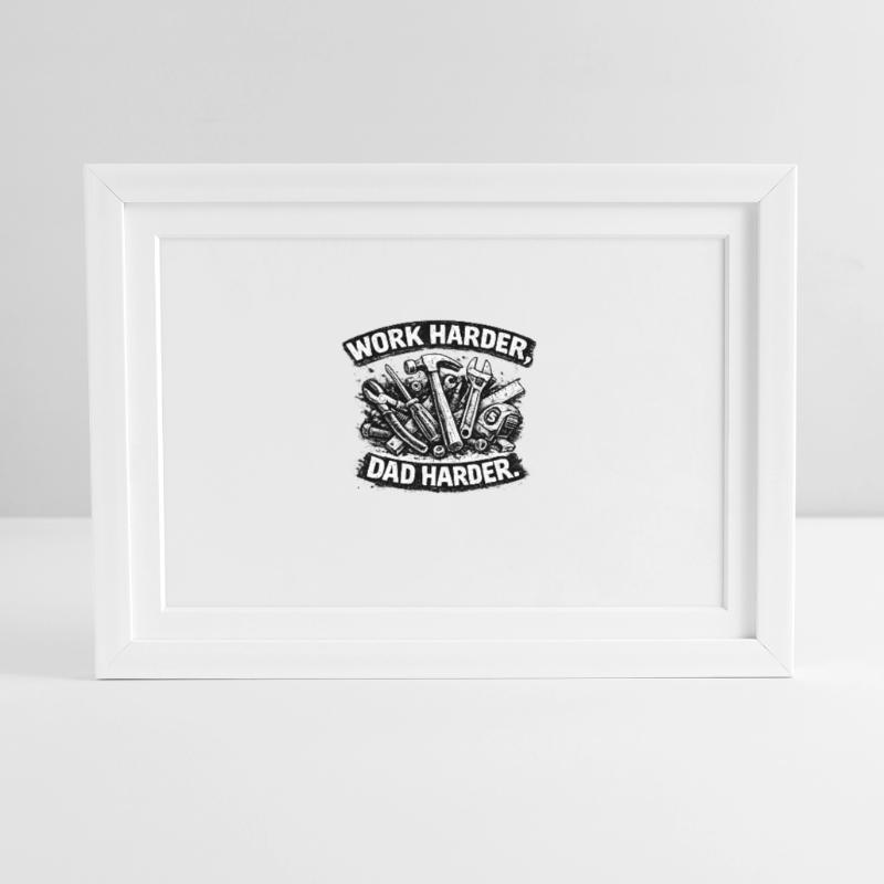 Father work: More commitment Framed poster (37 × 27 cm)