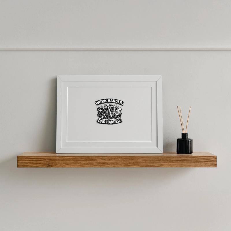 Father work: More commitment Framed poster (37 × 27 cm)