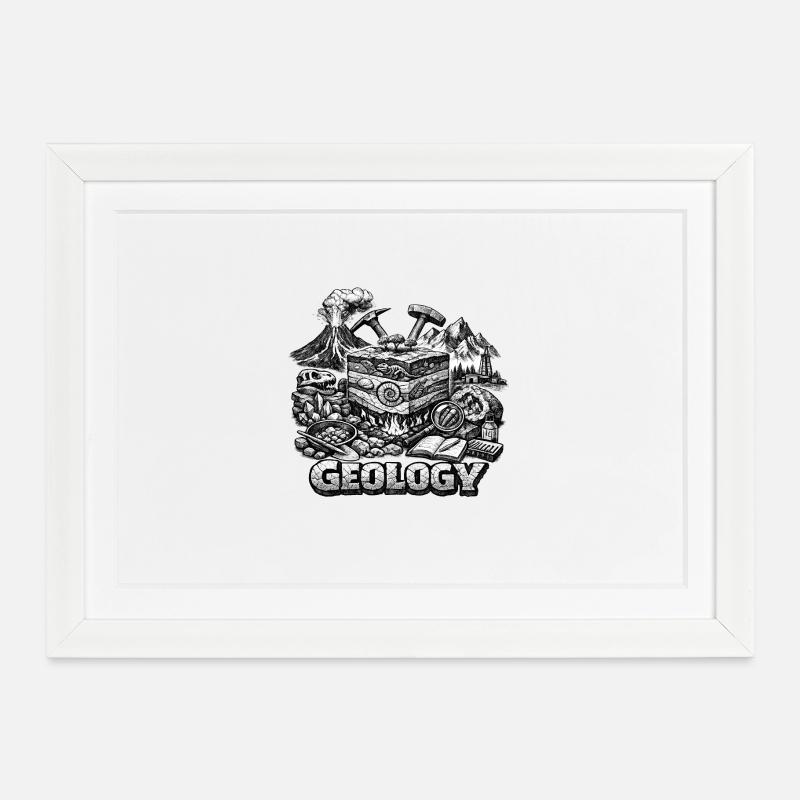 Géologie - Affiche encadrée (37 × 27 cm) - blanc