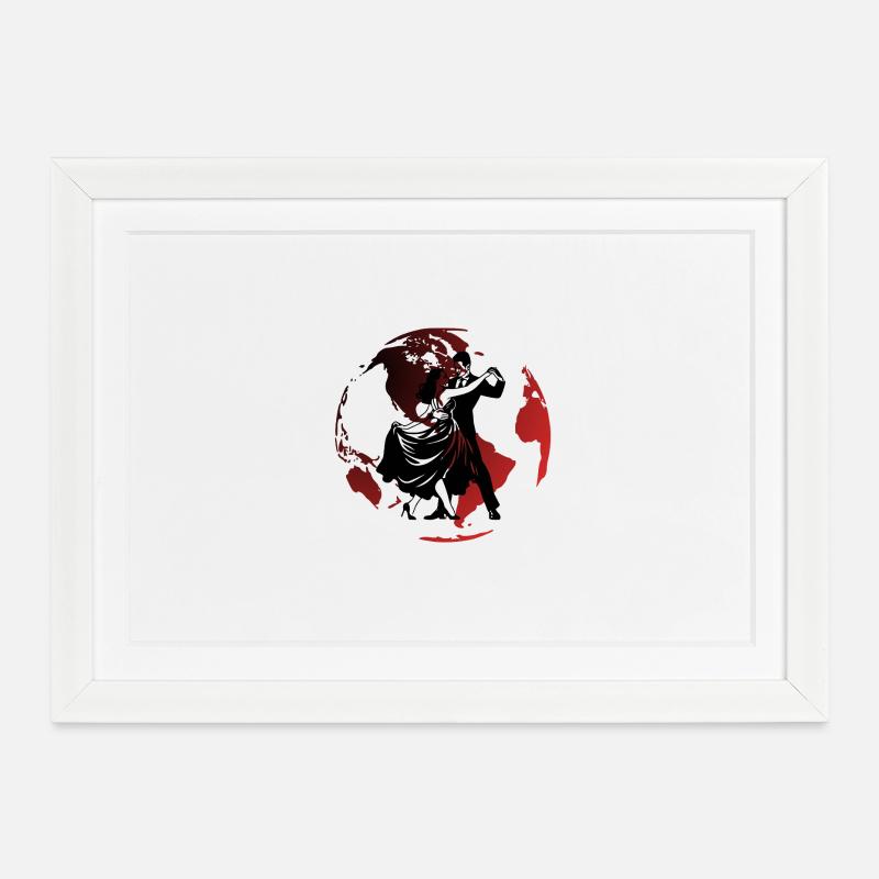 Dance on Globe Rouge - Framed poster (37 × 27 cm) - white
