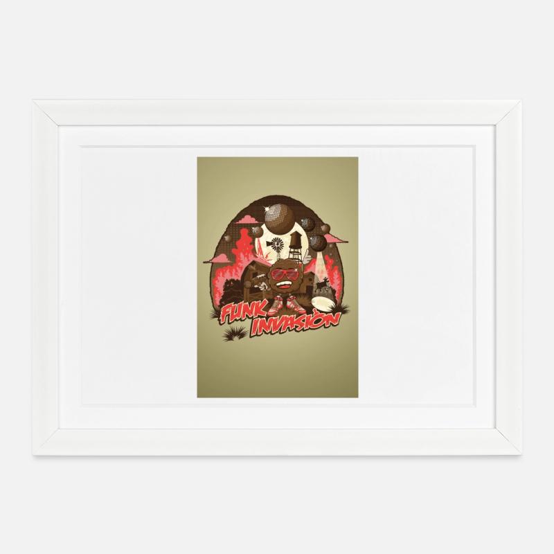 Funk Invasion Poster - Framed poster (37 × 27 cm) - white