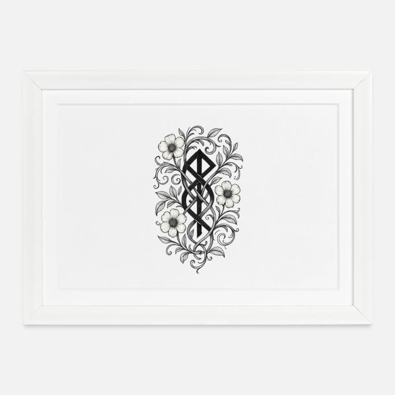 Justice florale - Affiche encadrée (37 × 27 cm) - blanc