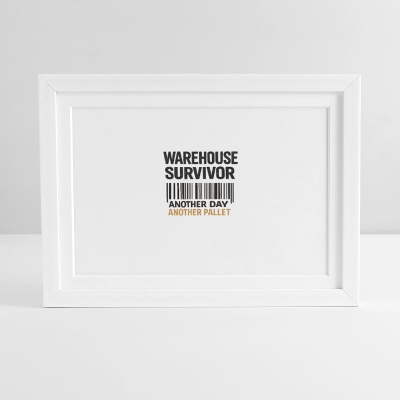 Lagerüberlebender: Ein weiterer Tag, eine weitere Palette Gerahmtes Poster (37 × 27 cm)