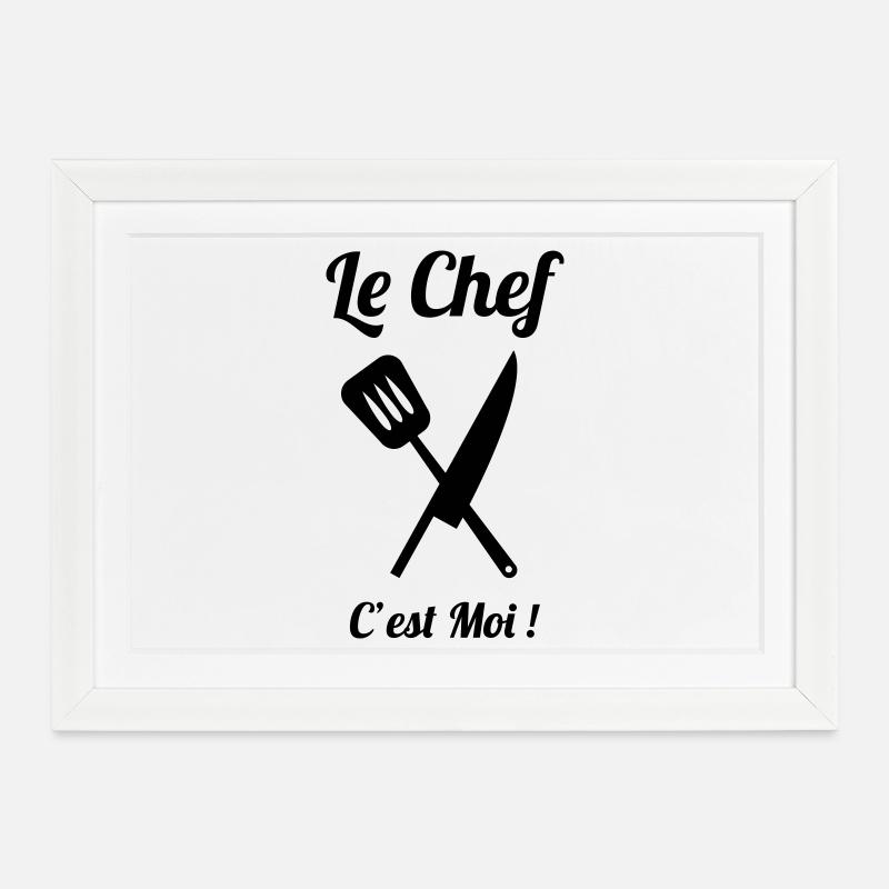 The head chef is me - Framed poster (37 × 27 cm) - white