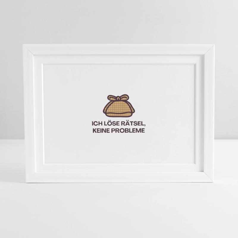 I solve puzzles, no problems Framed poster (37 × 27 cm)