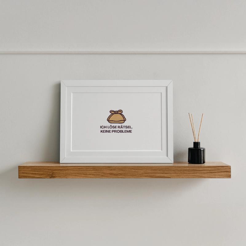 I solve puzzles, no problems Framed poster (37 × 27 cm)
