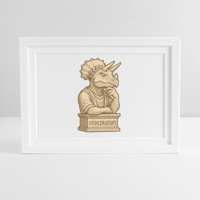 Stoiceratops Affiche encadrée (37 × 27 cm)