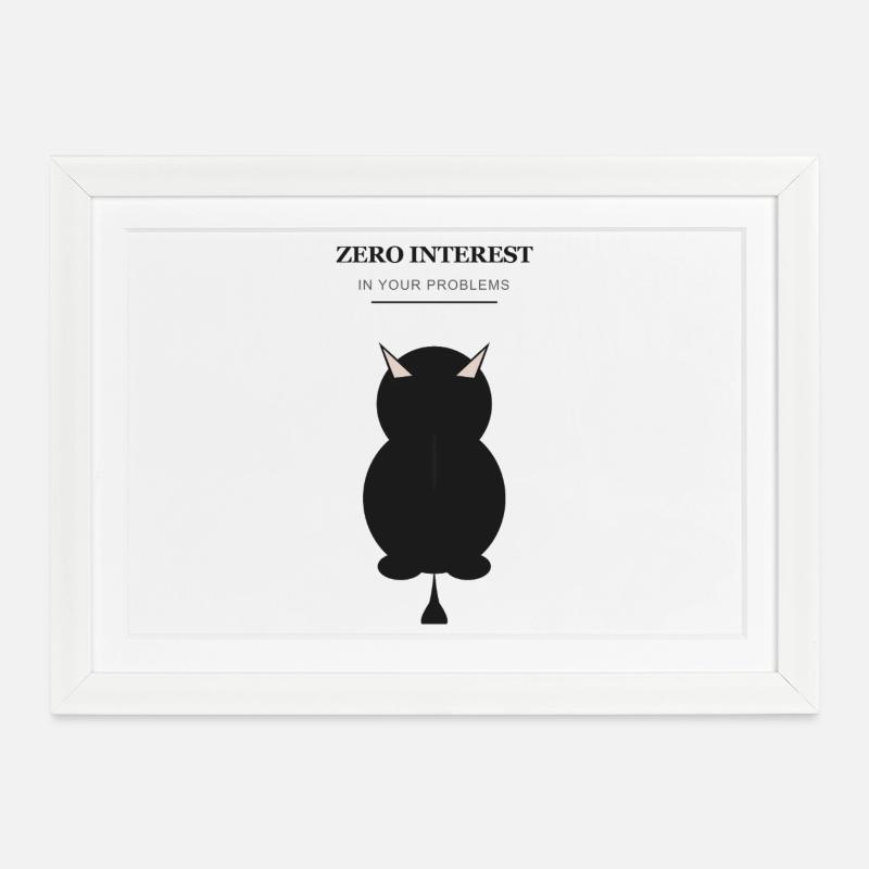 Zero Interest Demon Silhouette - Framed poster (37 × 27 cm) - white