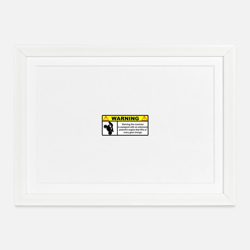 Savvy Rider, Unleashed Motorcycle - Framed poster (37 × 27 cm) - white