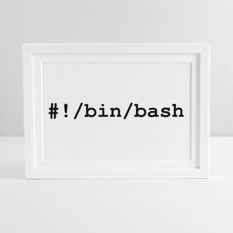 Bash / Bourne-Again Shell in Linux and Unix Framed poster (37 × 27 cm)