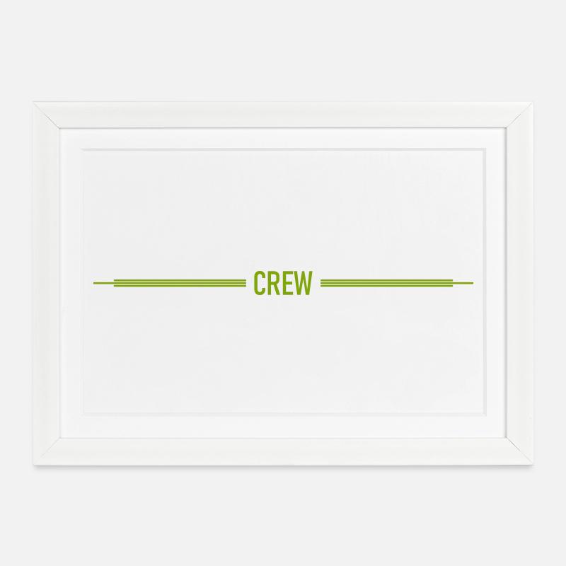 crew_strich_linie - Gerahmtes Poster (37 × 27 cm) - Weiß