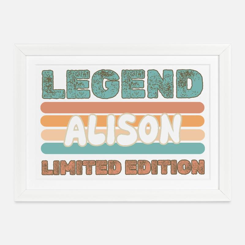Alison - Framed poster (37 × 27 cm) - white
