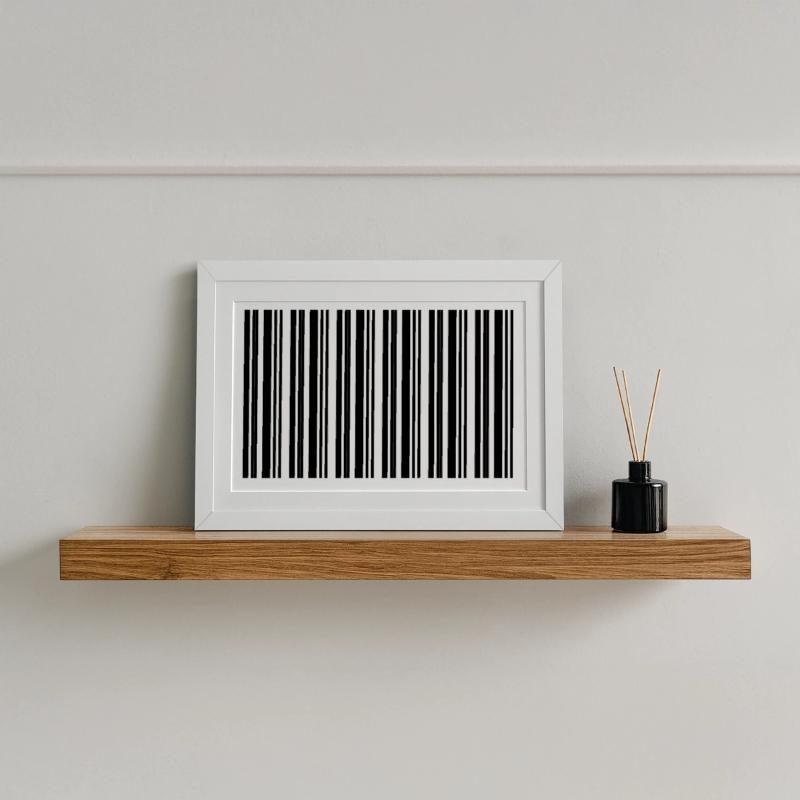 Conception de technologies informatiques pour nerds de code-barres Affiche encadrée (37 × 27 cm)