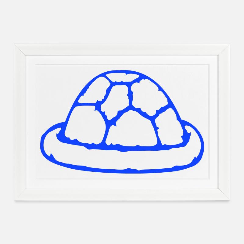 Turtle shell without turtle cute shell - Framed poster (37 × 27 cm) - white
