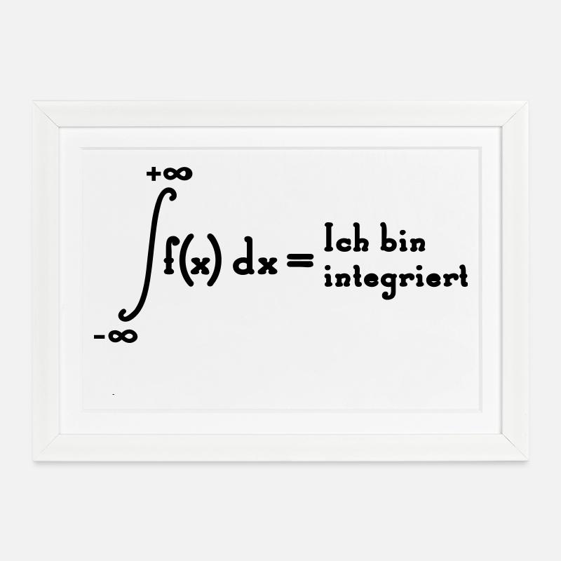 Je intégrée - Affiche encadrée (37 × 27 cm) - blanc