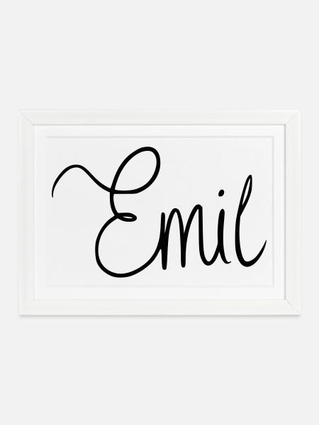 Emil - Gerahmtes Poster (37 × 27 cm) - Weiß