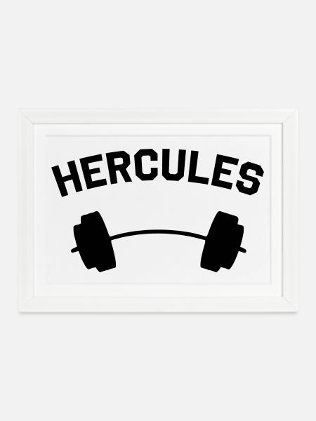 HERCULES - Gerahmtes Poster (37 × 27 cm) - Weiß