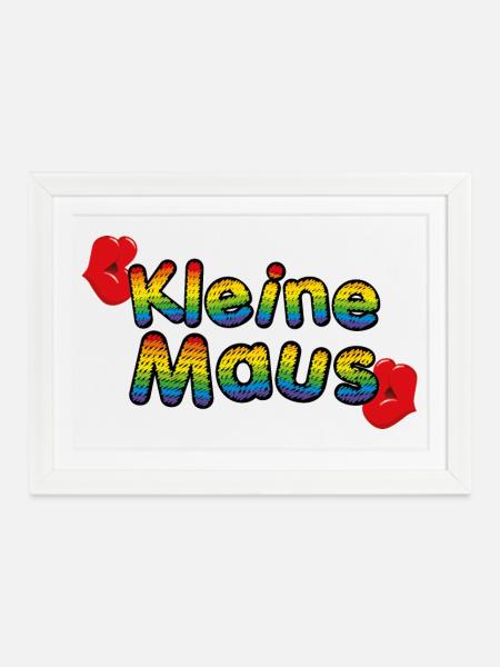 Maus - Gerahmtes Poster (37 × 27 cm) - Weiß