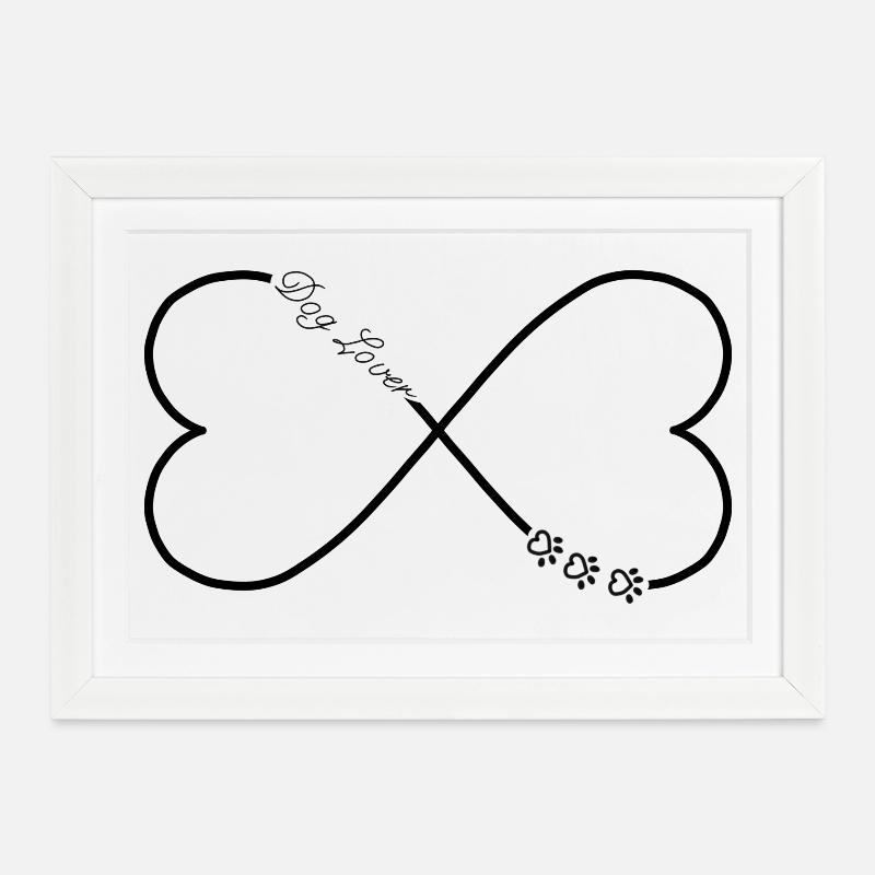 Dog lovers - Framed poster (37 × 27 cm) - white