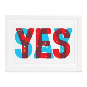 Say Yes! - Gerahmtes Poster (37 × 27 cm) - Weiß - Vorne