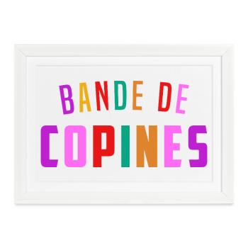 Girlfriend Gang Geschenk für Freunde mit Humor - Gerahmtes Poster (37 × 27 cm) - Weiß - Vorne
